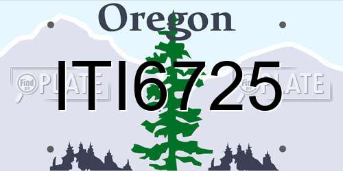 ITI6725 Oregon License Plate