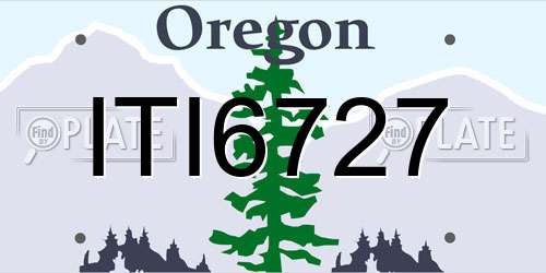 ITI6727 Oregon License Plate