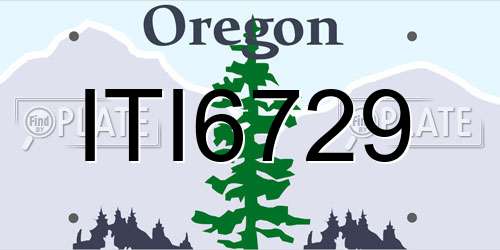 ITI6729 Oregon License Plate