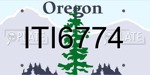 ITI6774 Oregon License Plate