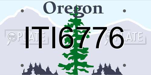 ITI6776 Oregon License Plate