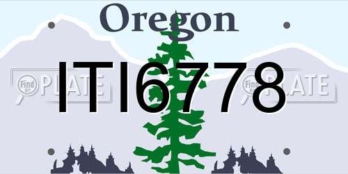ITI6778 Oregon License Plate