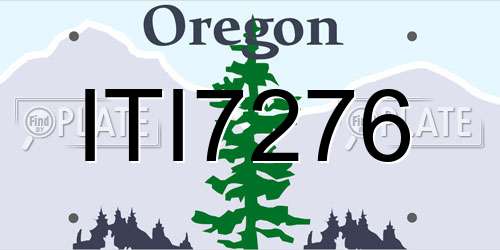ITI7276 Oregon License Plate