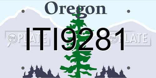 ITI9281 Oregon License Plate