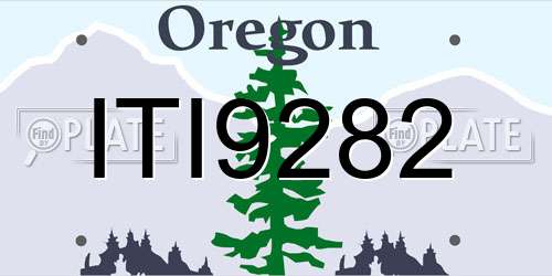 ITI9282 Oregon License Plate