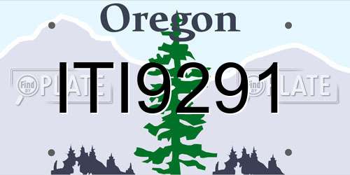 ITI9291 Oregon License Plate