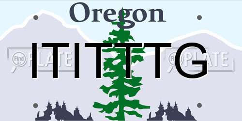 ITITTTG Oregon License Plate