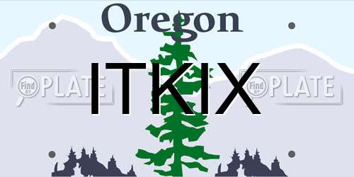 ITKIX Oregon License Plate