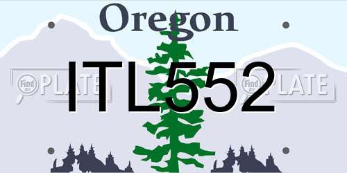 ITL552 Oregon License Plate