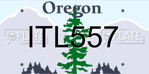 ITL557 Oregon License Plate