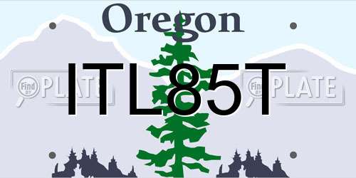 ITL85T Oregon License Plate