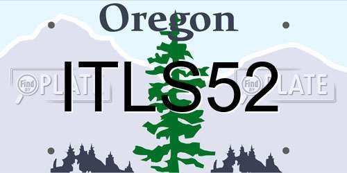 ITLS52 Oregon License Plate