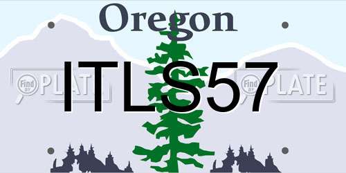ITLS57 Oregon License Plate