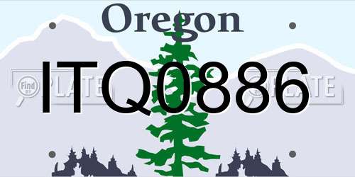ITQ0886 Oregon License Plate