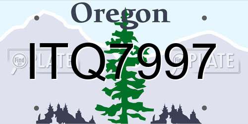ITQ7997 Oregon License Plate