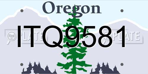 ITQ9581 Oregon License Plate