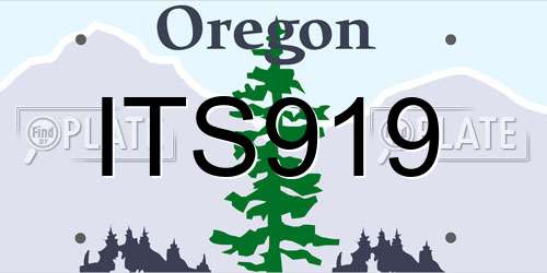 ITS919 Oregon License Plate