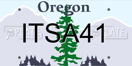 ITSA41 Oregon License Plate