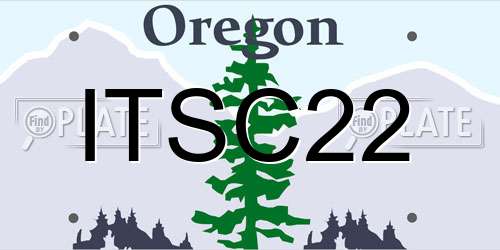 ITSC22 Oregon License Plate