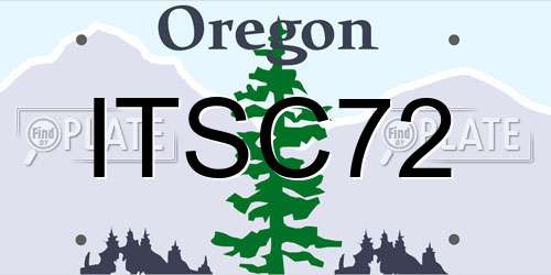 ITSC72 Oregon License Plate
