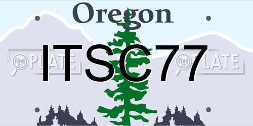 ITSC77 Oregon License Plate