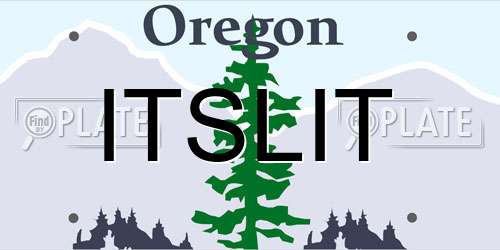 ITSLIT Oregon License Plate