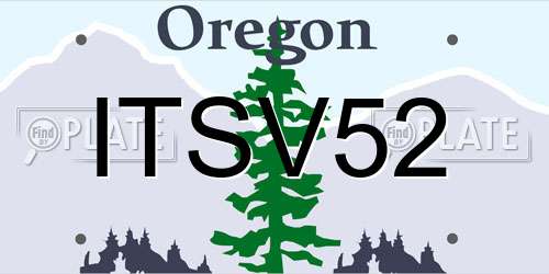 ITSV52 Oregon License Plate