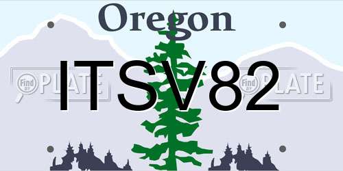 ITSV82 Oregon License Plate