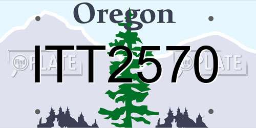 ITT2570 Oregon License Plate
