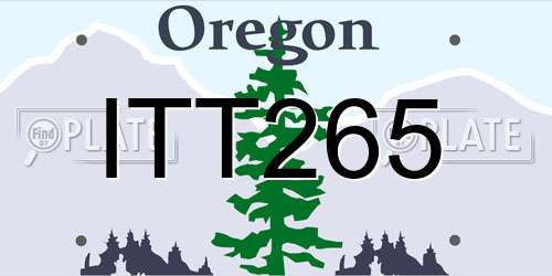 ITT265 Oregon License Plate