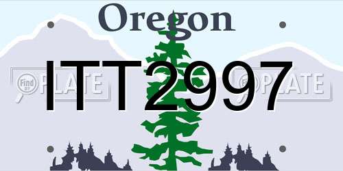 ITT2997 Oregon License Plate