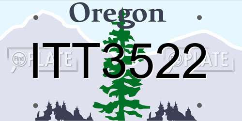 ITT3522 Oregon License Plate