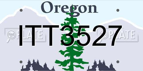 ITT3527 Oregon License Plate