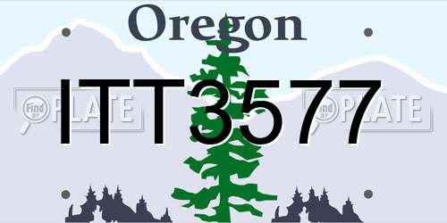 ITT3577 Oregon License Plate