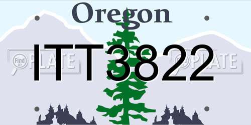 ITT3822 Oregon License Plate