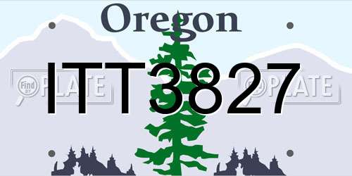 ITT3827 Oregon License Plate