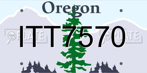 ITT7570 Oregon License Plate