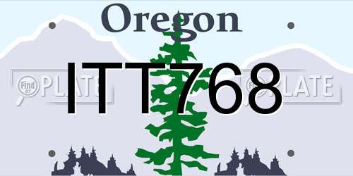 ITT768 Oregon License Plate
