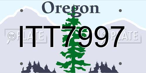 ITT7997 Oregon License Plate