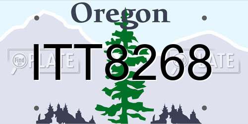 ITT8268 Oregon License Plate