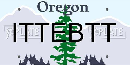 ITTEBTT Oregon License Plate