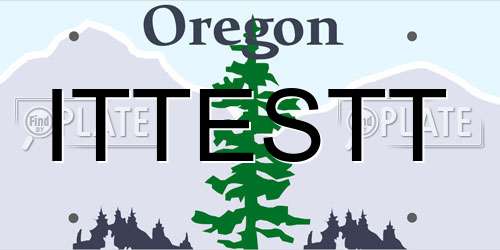 ITTESTT Oregon License Plate