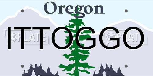 ITTOGGO Oregon License Plate