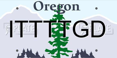 ITTTTGD Oregon License Plate