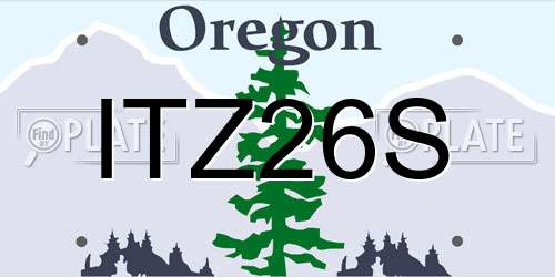 ITZ26S Oregon License Plate