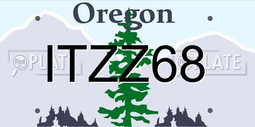 ITZZ68 Oregon License Plate