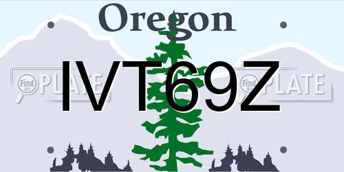 IVT69Z Oregon License Plate