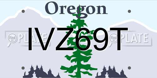 IVZ69T Oregon License Plate