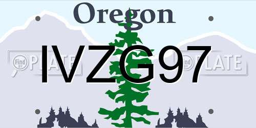 IVZG97 Oregon License Plate