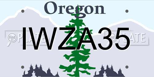 IWZA35 Oregon License Plate